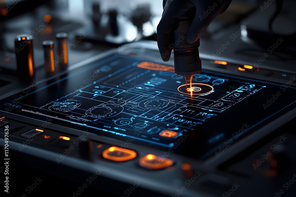Poster advanced ai driven research system mapping out groundbreaking healthcare innovations showcased throu