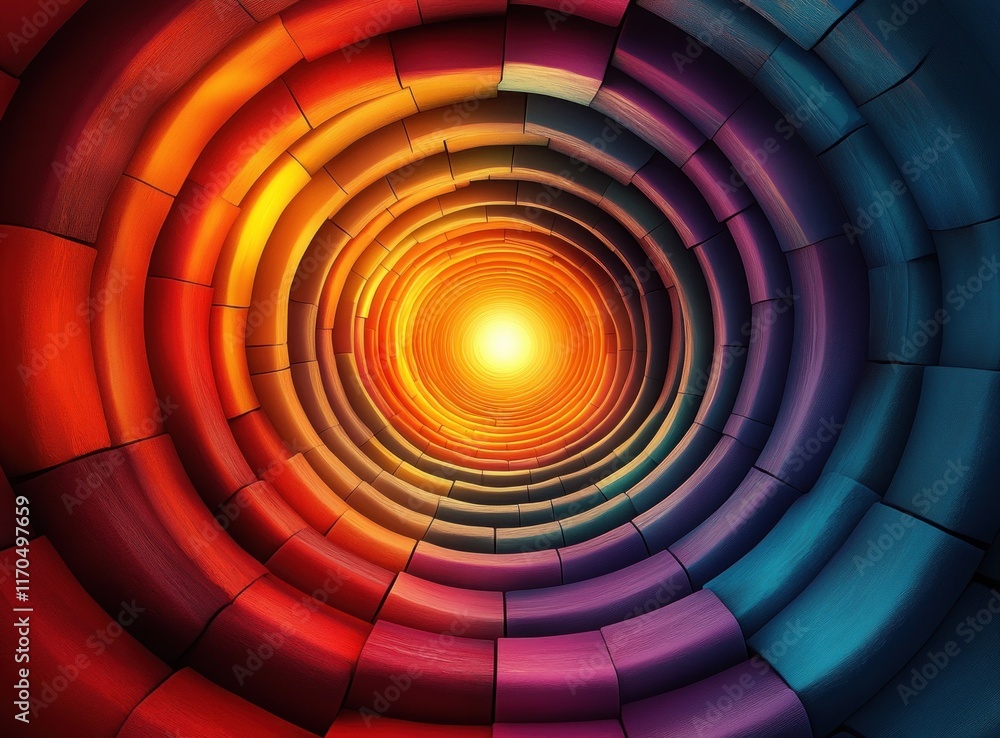 Poster colorful circular digital pop abstract background