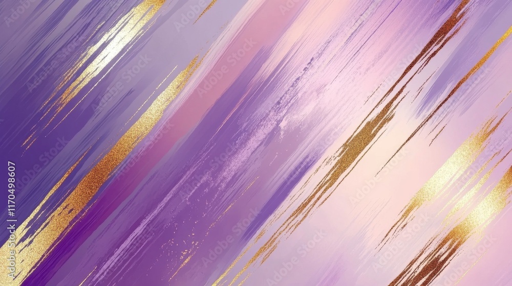 Aufkleber elegant gradient of muted pencil strokes in soft purple and gold hues creating a serene and artistic
