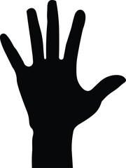 the illustration of people who raise their hand for volunteers or want to ask questions. 