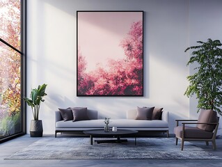 banner mockup high-end showroom