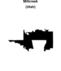 Millcreek (Utah) blank outline map