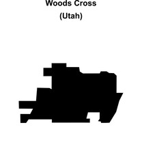 Woods Cross (Utah) blank outline map