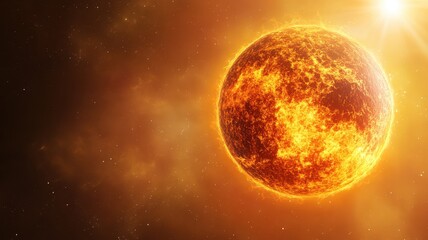 Heatwaves rising on digital earth global climate event scientific visualization cosmic environment high-impact view