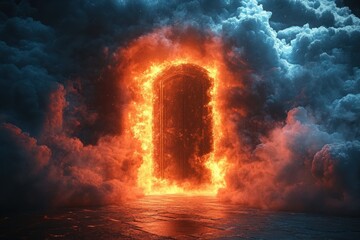 Doorway to Heaven and Hell, Choice of Good and Evil, Burning Flames and Ethereal Mist