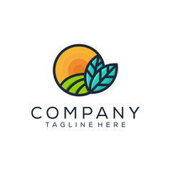 Abstract farm logo design