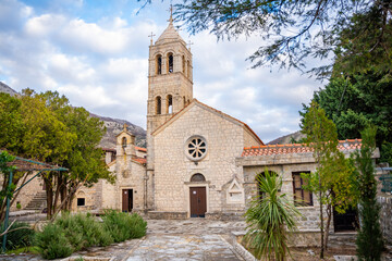Obraz premium Orthodox Rezevici monastery near the Adriatic sea in Montenegro