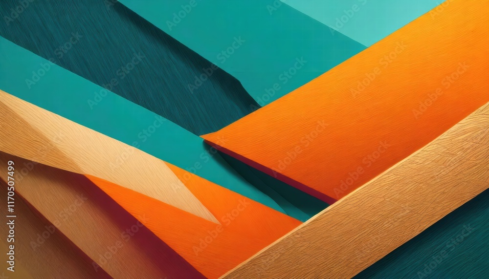Poster vibrant k abstract wallpaper featuring colorful shapes and textures with a striking teal and orange 