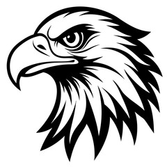 Vector Eagle Head Illustration for Print and Graphics Design