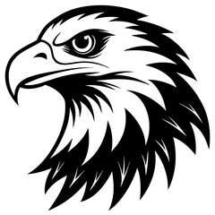 Vector Eagle Head Illustration for Print and Graphics Design