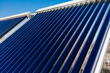 Solar water heater using renewable energy for efficient water heating. An eco-friendly solution for...