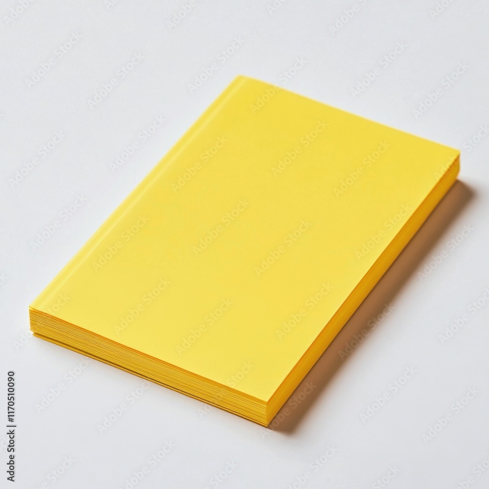 Poster bright yellow notepad with clean tearable sheets perfect for notes or reminders