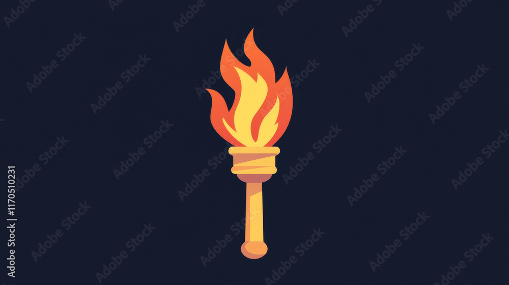 Aufkleber flaming torch, such logo. jpeg version also available in gallery