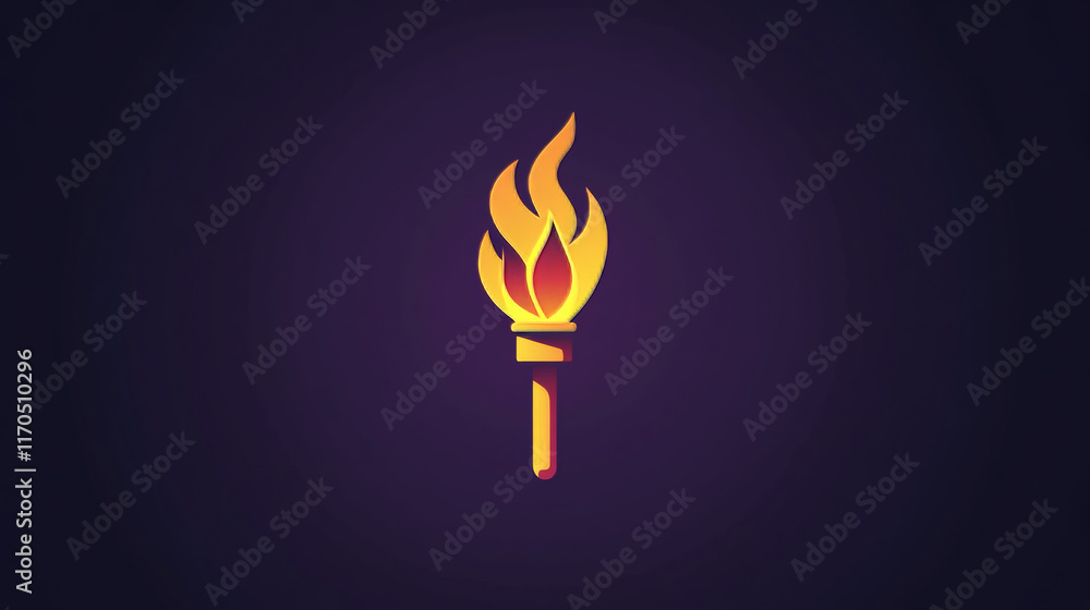 Aufkleber flaming torch, such logo. jpeg version also available in gallery