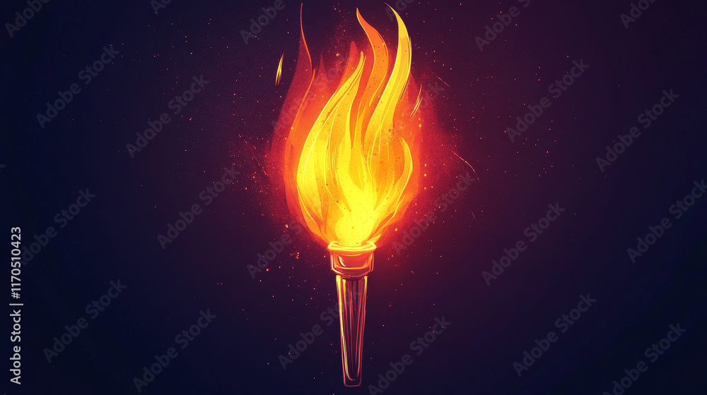 Aufkleber flaming torch, such logo. jpeg version also available in gallery