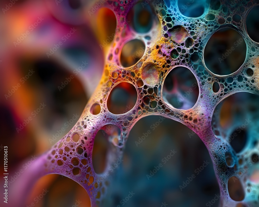 Poster abstract colorful 3d network structure background