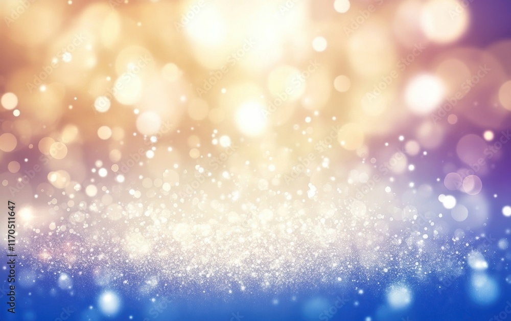 Poster a dreamy abstract background featuring soft bokeh lights in warm and cool tones for artistic project