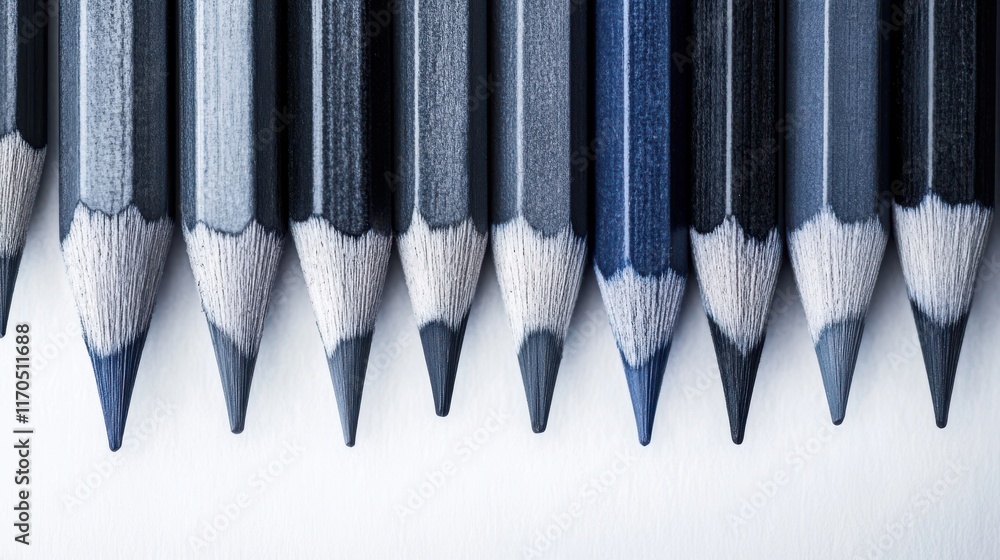 Poster pencil strokes create a gradual gradient of soft gray, showcasing artistic craftsmanship and attenti