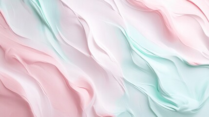 Obraz premium Soft pastel waves create a serene atmosphere in a minimalist canvas design