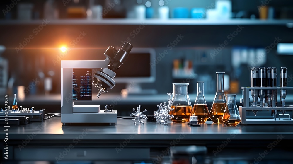 Poster futuristic laboratory showcasing cutting edge quantum computing technology integrated with advanced 