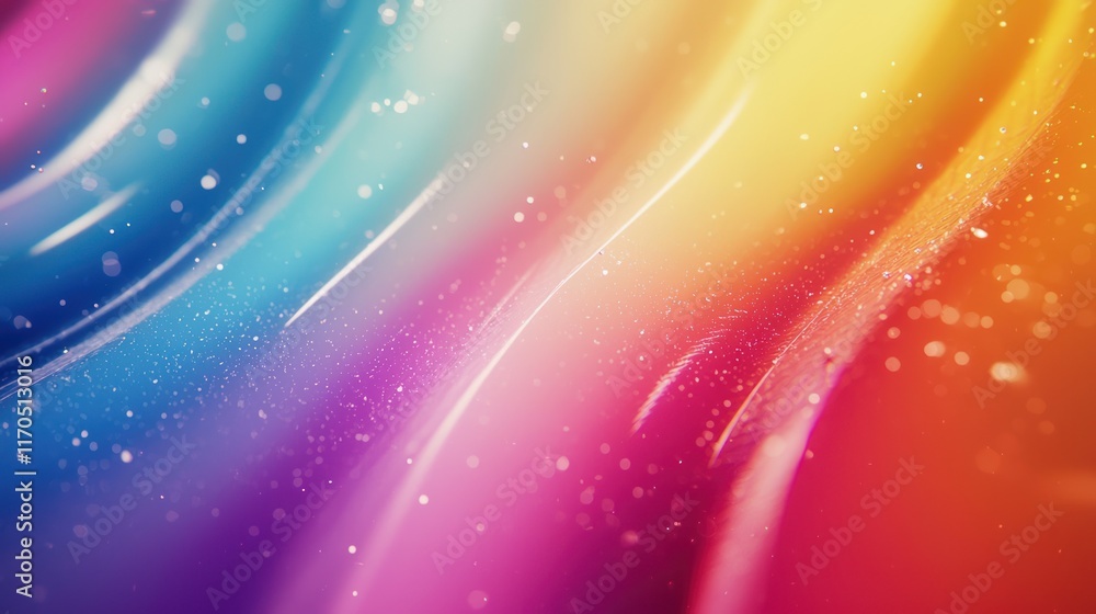 Aufkleber abstract colorful swirls with sparkling dust particles