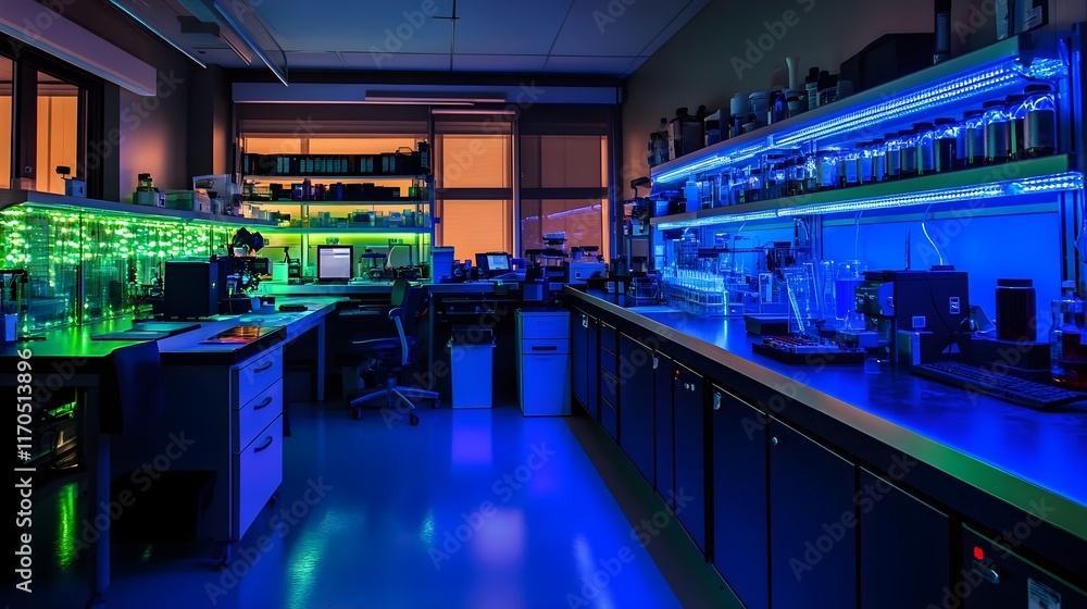 Poster modern science laboratory research experiment