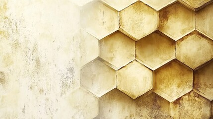 Worn Surface with Hexagonal Pattern on the Right Side