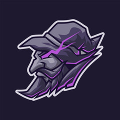 Magician Head Esport Mascot Vector  Illustration is perfect for your brand business