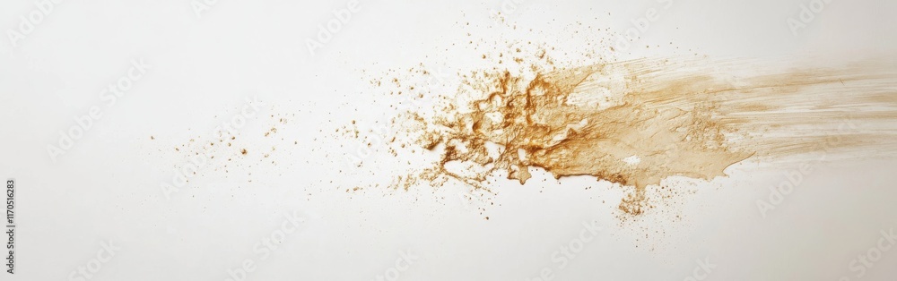 Poster Abstract representation of motion captured in muted tones on a white background with a focus on dynamic movement and textured appearance