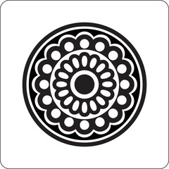 Traditional mandala design detailed line art