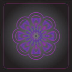 Traditional mandala design detailed line art