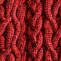 Close-up of colorful knitted pattern showcasing texture and cozy aesthetic for design themes.