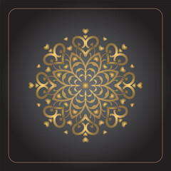 Traditional mandala design detailed line art