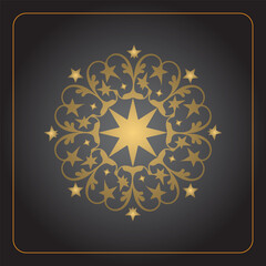 Traditional mandala design detailed line art