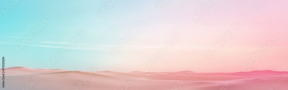 Poster soothing gradient background transitioning from soft blue to gentle pink tones in a tranquil landsca