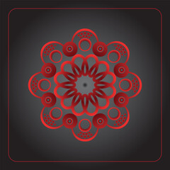 Traditional mandala design detailed line art