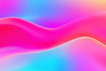 Obraz premium A vibrant abstract background featuring smooth waves in bright pink, blue, and purple hues, perfect for design projects.