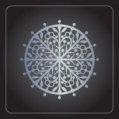 Traditional mandala design detailed line art