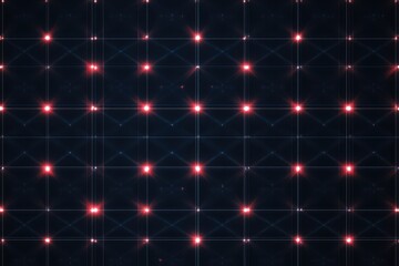 Red lights grid pattern on dark background.