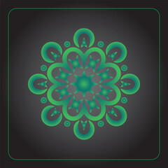 Traditional mandala design detailed line art