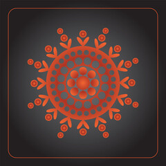 Traditional mandala design detailed line art