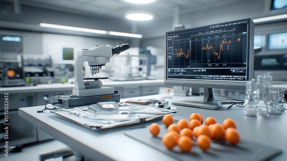 Poster quantum powered physics simulations in a clean minimalist modern lab visualizing newton s second law