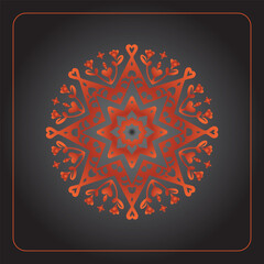 Traditional mandala design detailed line art