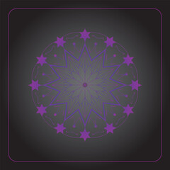 Traditional mandala design detailed line art