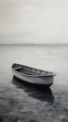 Naklejka premium The Drifting Boat, Persistent Depressive Disorder Dysthymia