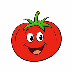 Smiling Tomato with a Face 