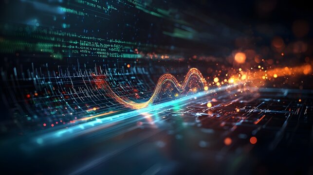 Quantum simulation showcasing intricate projectile motion patterns with real time holographic parabolas and velocity vectors leaving ample copy space on the top right for design elements