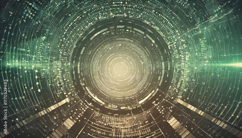 Poster abstract futuristic background illustrating data transfer in technology concept a glimpse into the c