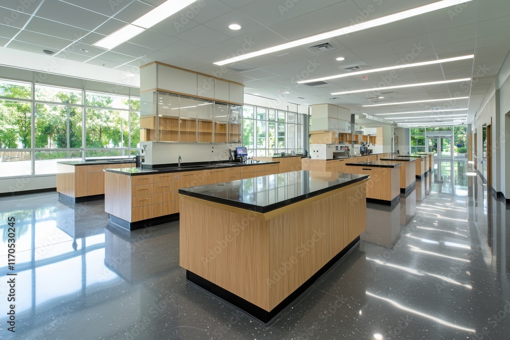 Poster innovative classroom design in university research labs advanced technology integration for collabor