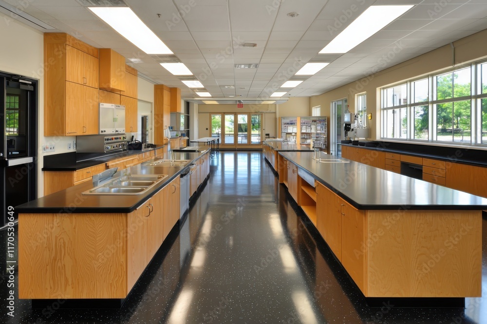 Poster innovative classroom design and advanced technology integration in university research labs for coll